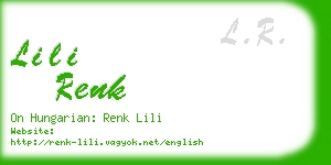 lili renk business card